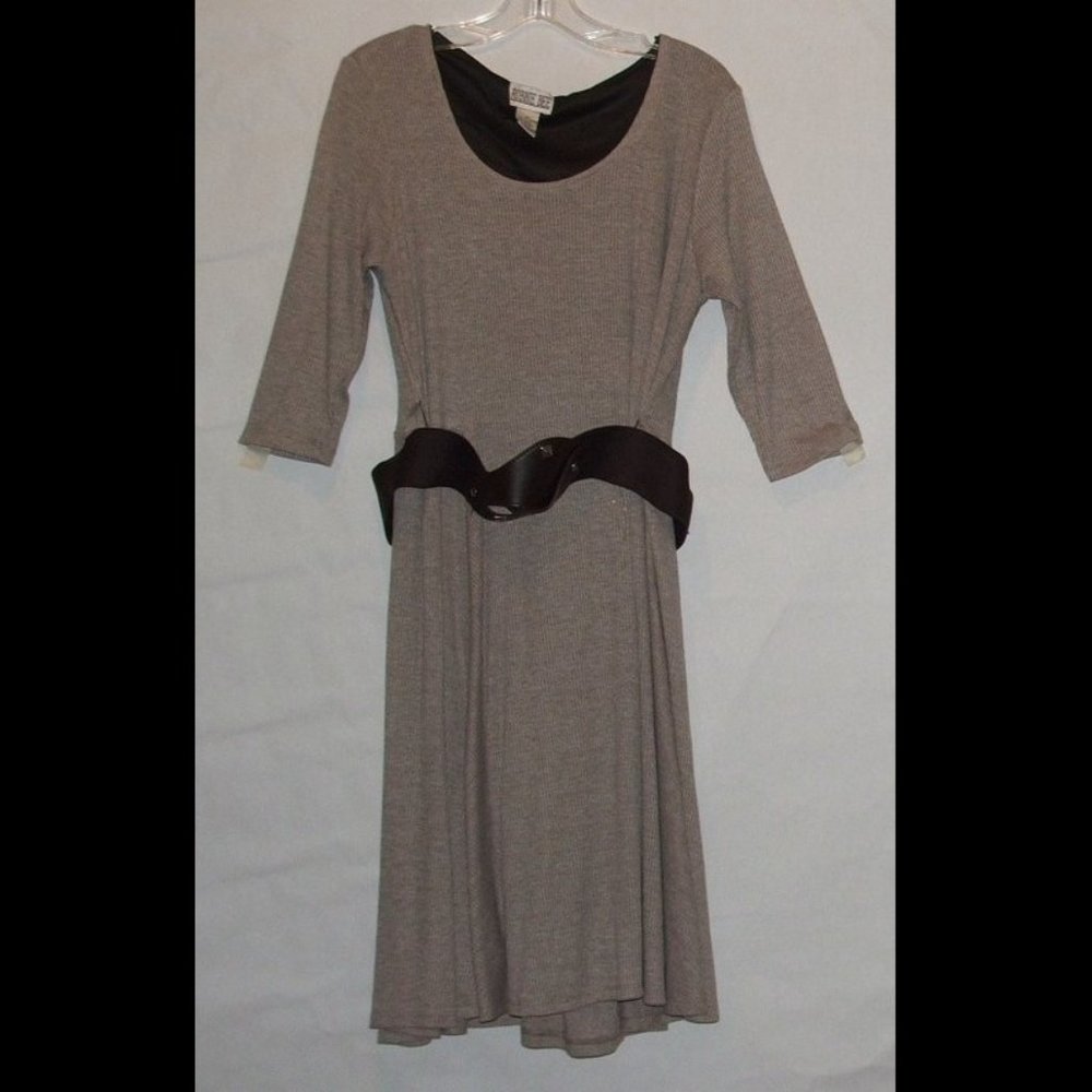Gray Women's Dress with Black Accents